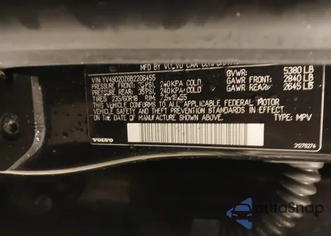 2011 Volvo Xc60 T6 from USA, damaged, VIN YV4902DZ6B2206455